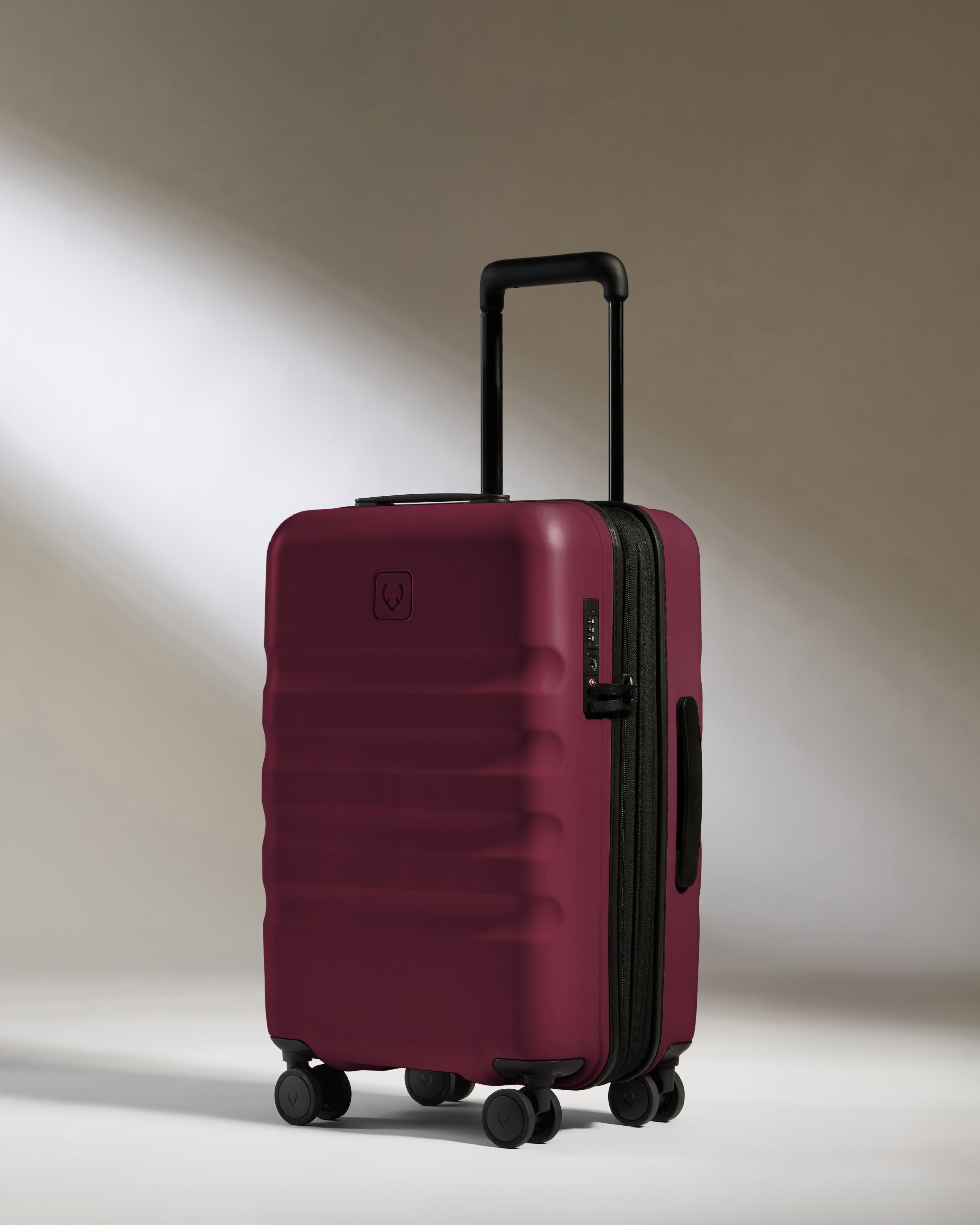 Expandable Carry on Luggage in Purple Icon Stripe Lightweight Hard Shell Suitcase Antler Luggage Australia