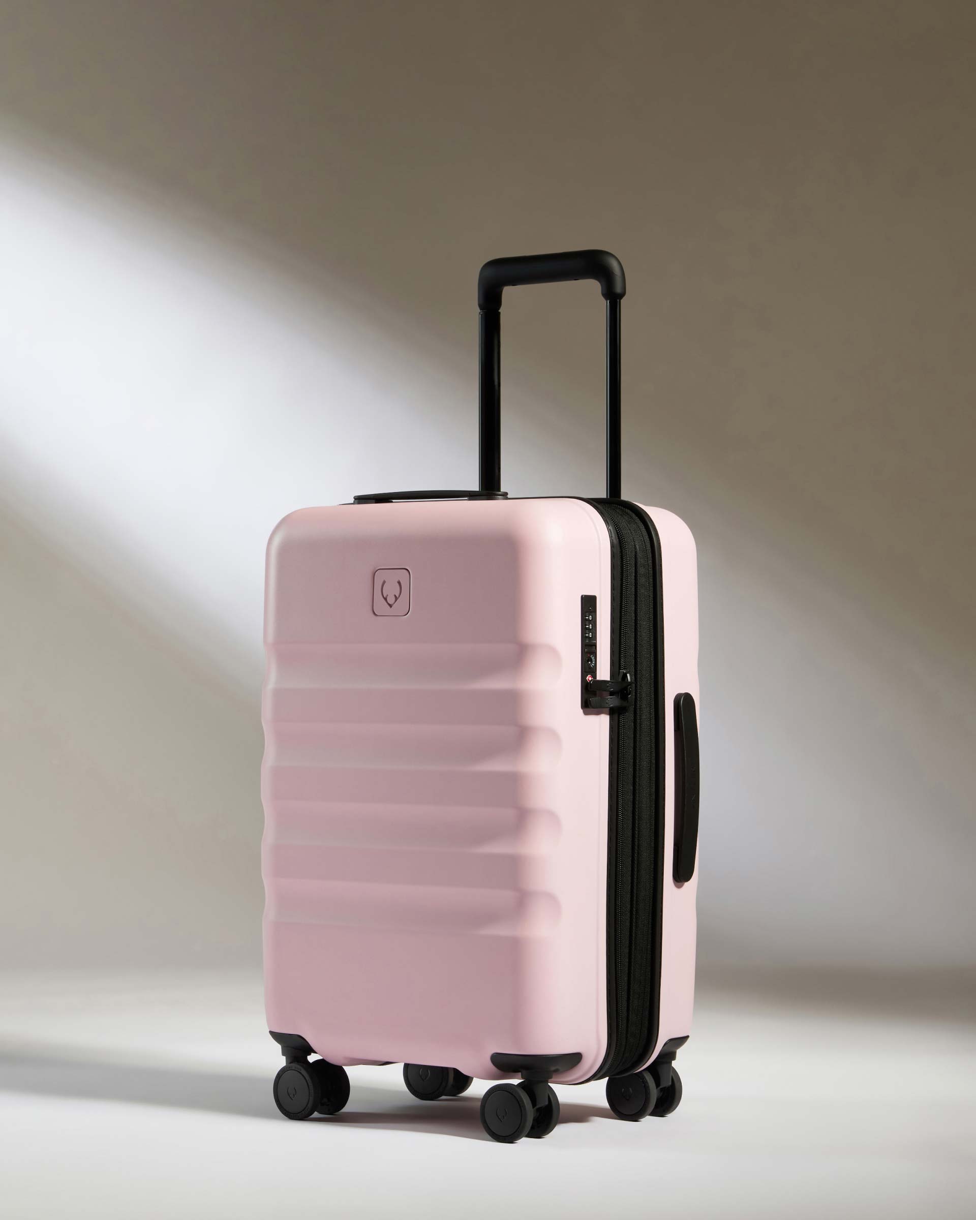 Expandable Carry on Luggage in Pink Icon Stripe Lightweight Hard Shell Suitcase Antler Luggage Australia