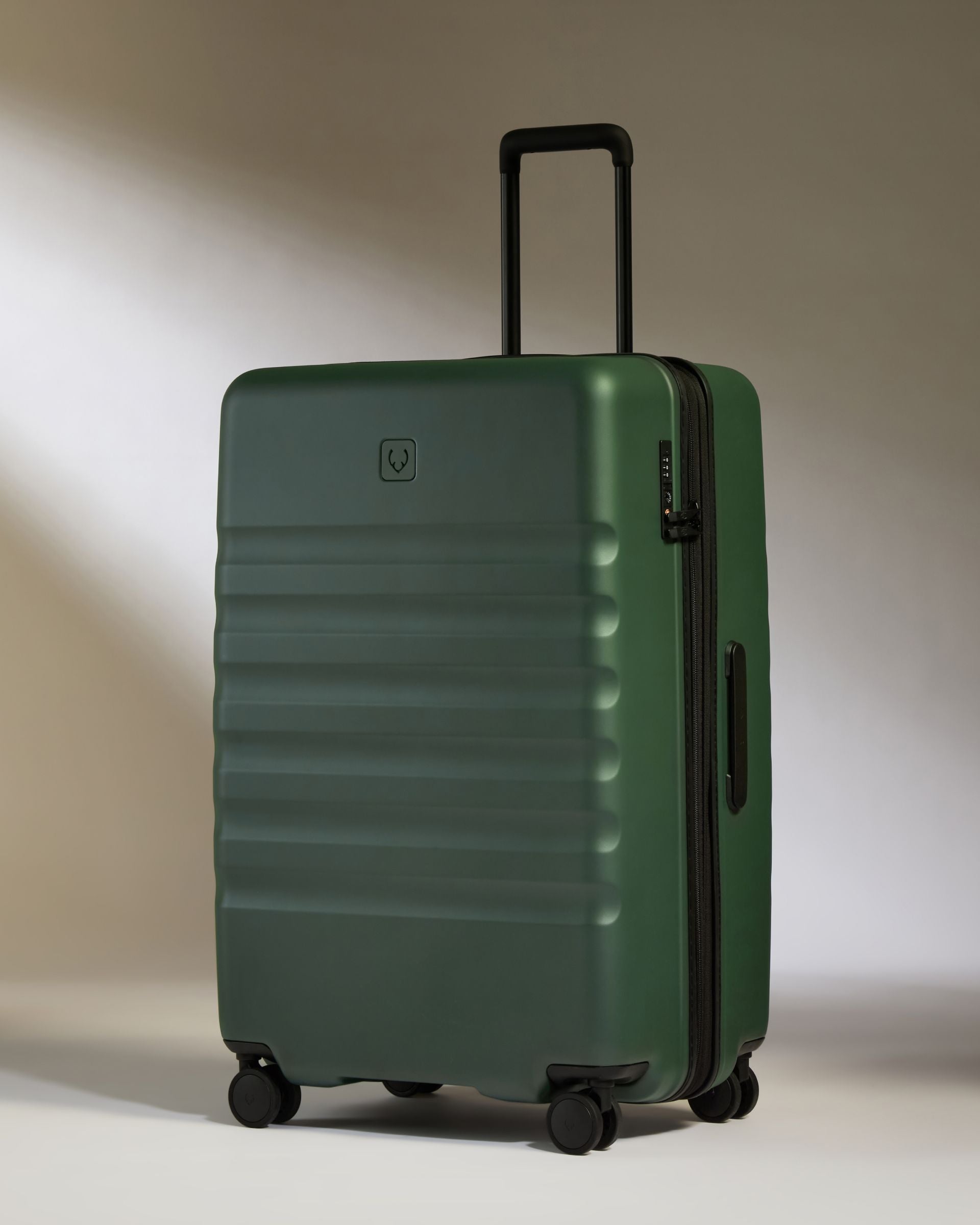 Large Suitcase in Green Icon Stripe Lightweight Hard Shell Suitcase Antler Luggage Australia