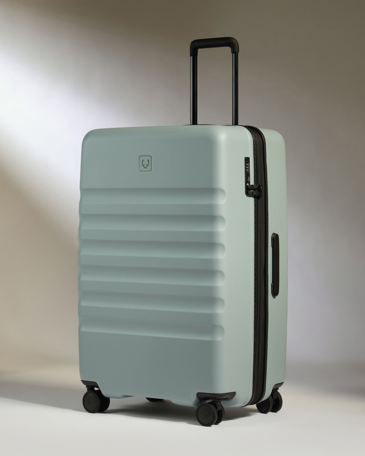 Large Luggage in Mist Blue - Icon Stripe