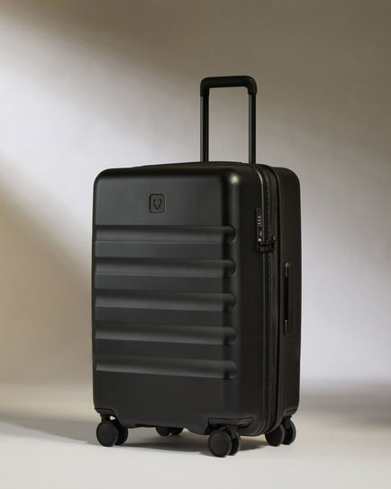 Medium Suitcase in Black - Icon Stripe