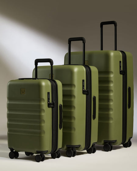 Expandable Carry-on Luggage Set in Fern Green - Icon Stripe