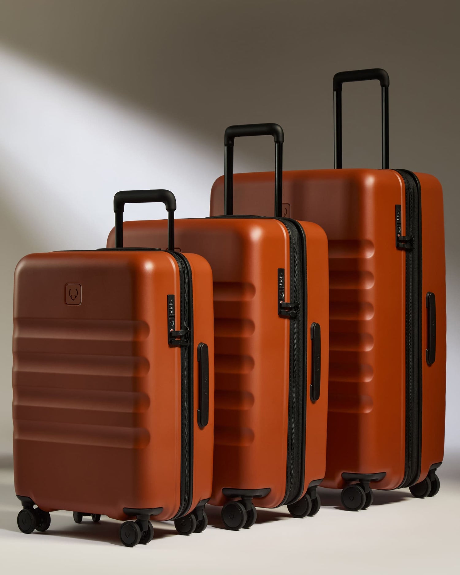 Large Carry-on Luggage Set in Maple Red - Icon Stripe