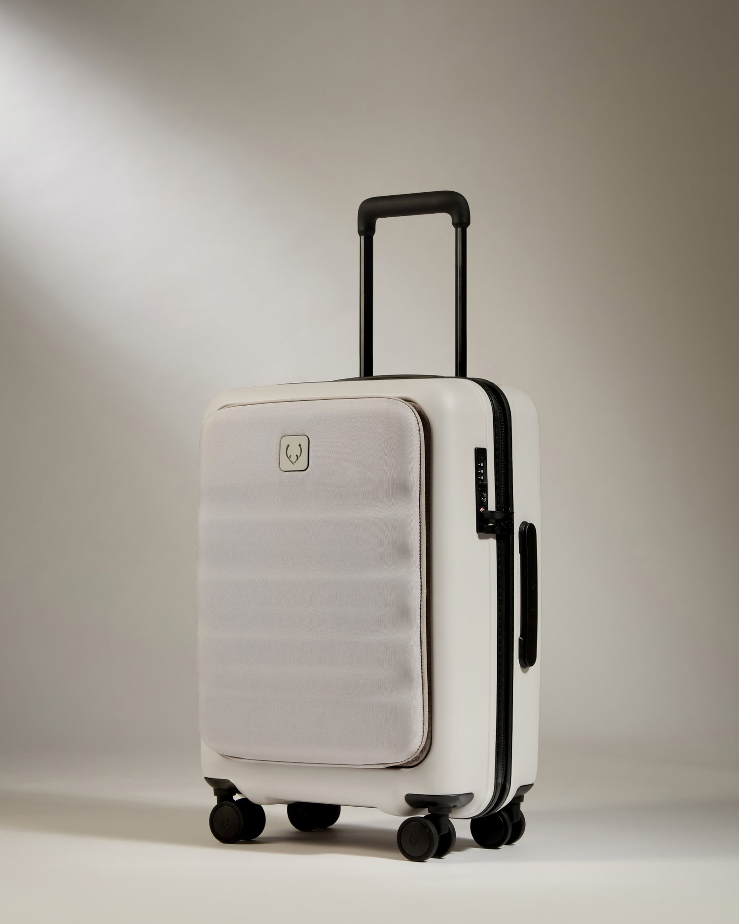 Carry-on with Pocket Luggage in Taupe - Icon Stripe