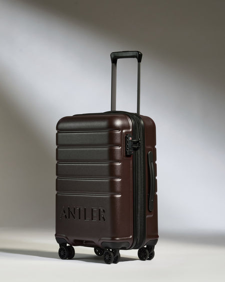 Expandable Carry-on Luggage in Cedar Brown - Logo