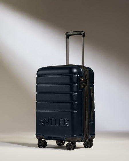 Expandable Carry-on Luggage in Dark Navy - Logo