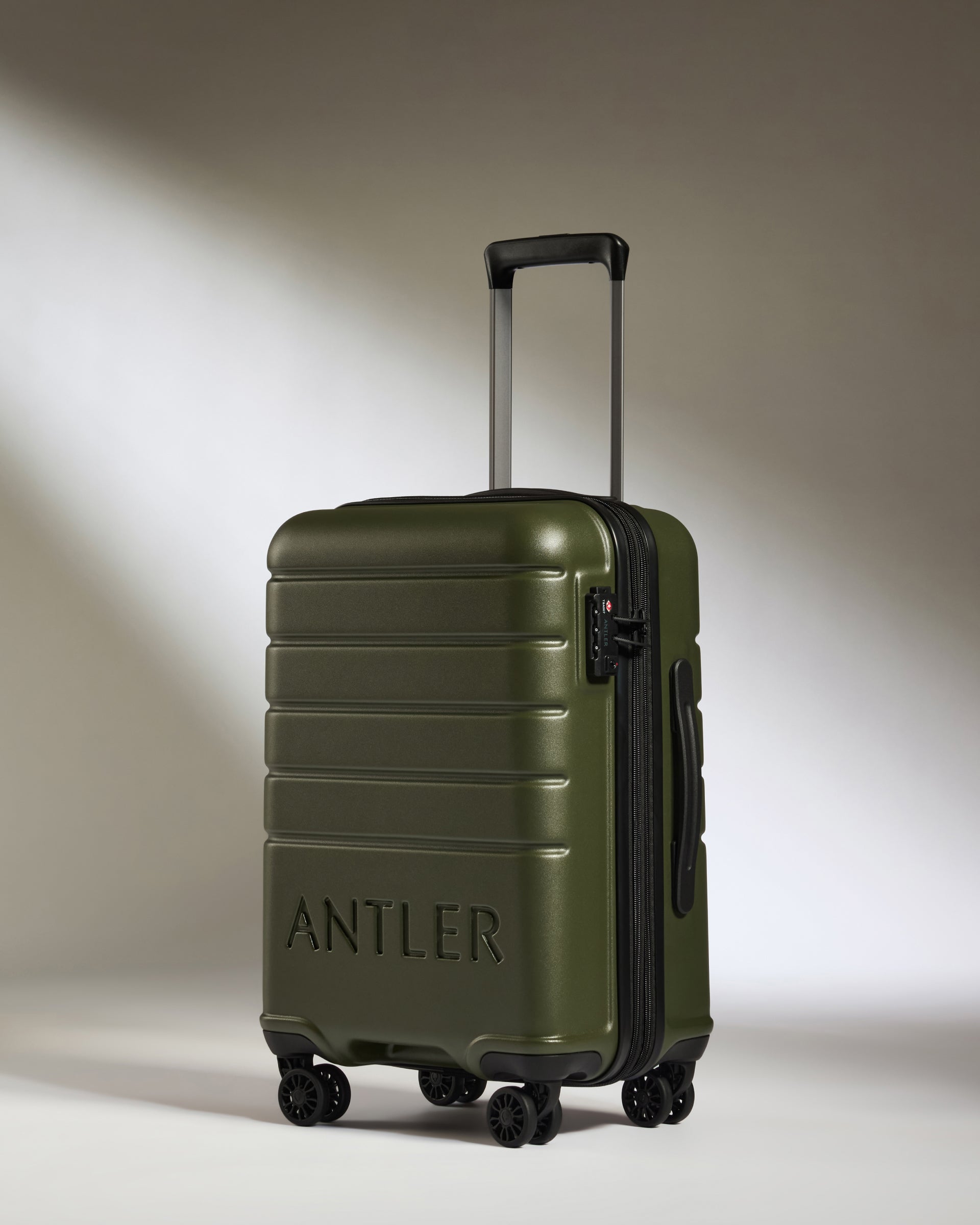 Expandable Carry on Luggage in Pine Logo Lightweight Hard Shell Luggage Antler Luggage Australia