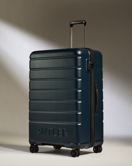 Large Suitcase in Midnight Blue - Logo