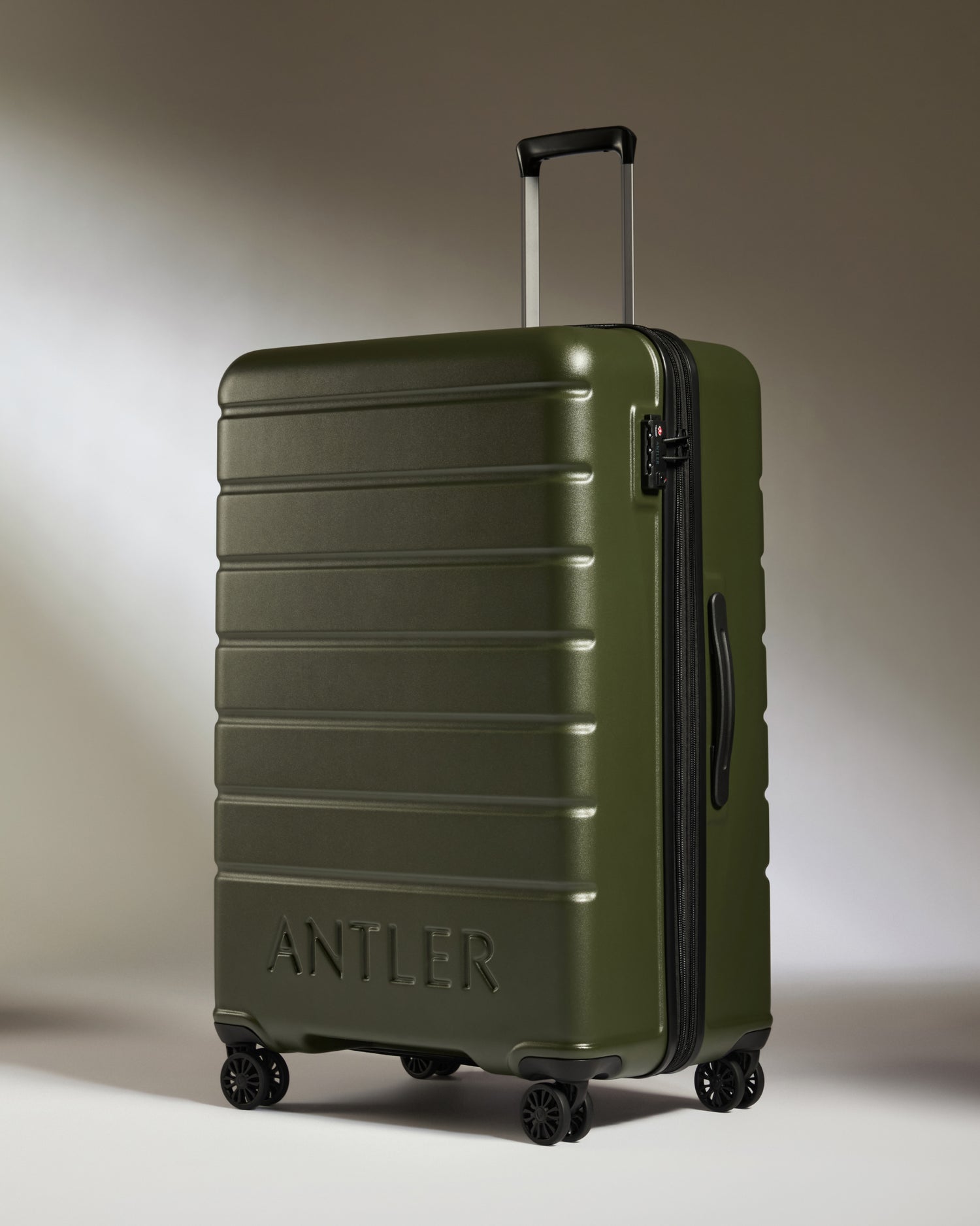 Large Suitcase in Pine - Logo