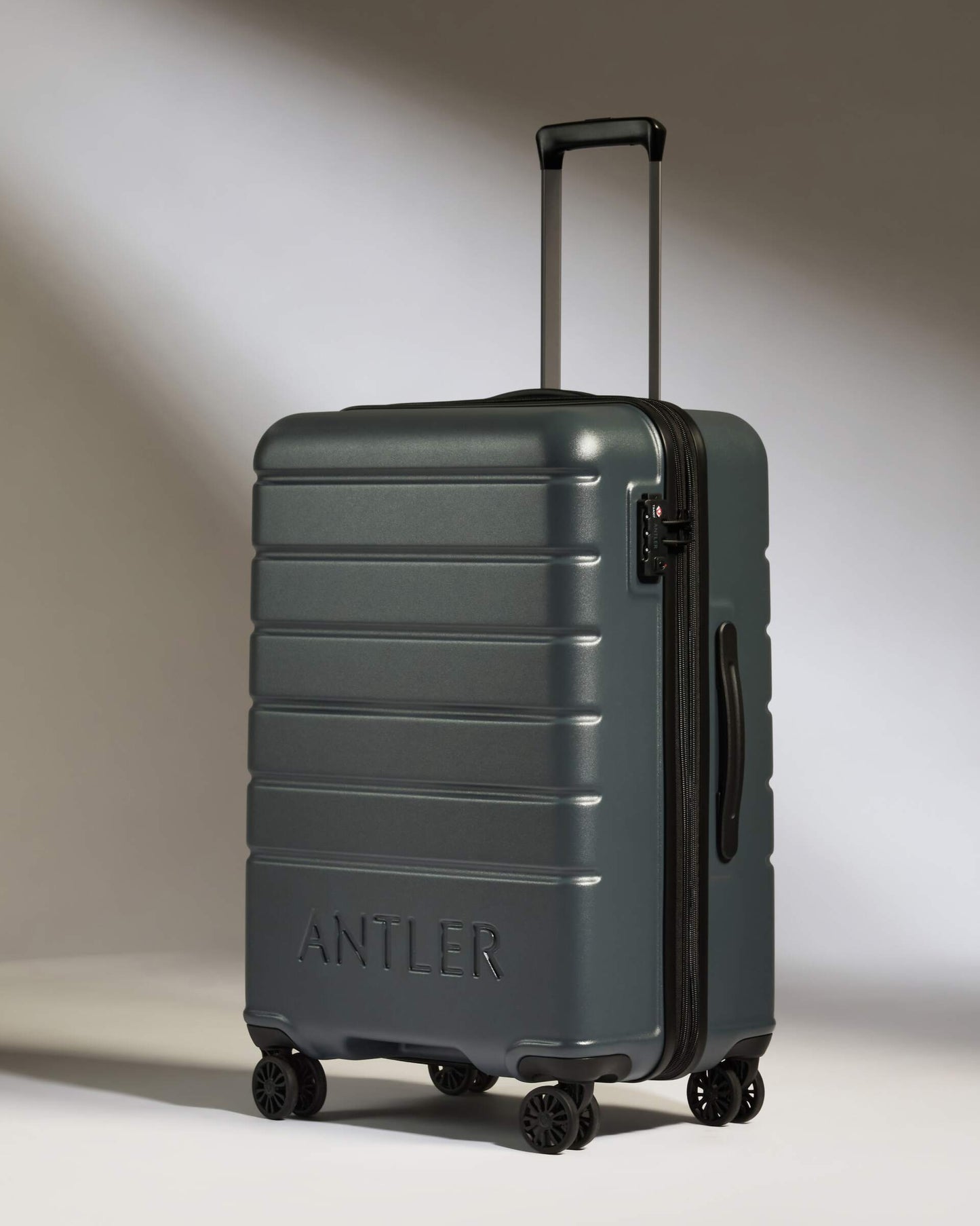 Expandable Carry-on Luggage Set in Granite Grey - Logo