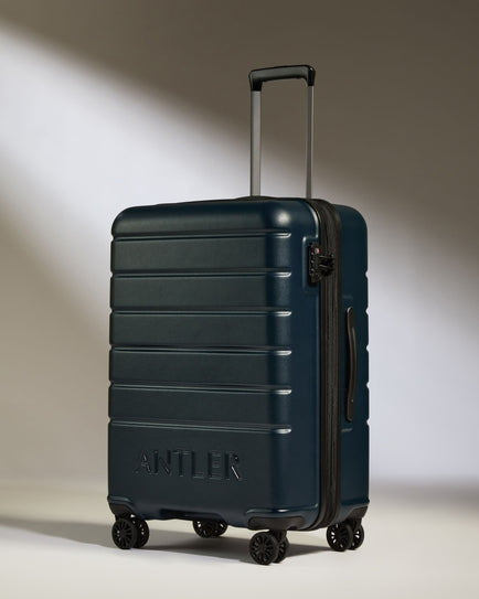 Medium Luggage in Midnight Blue - Logo