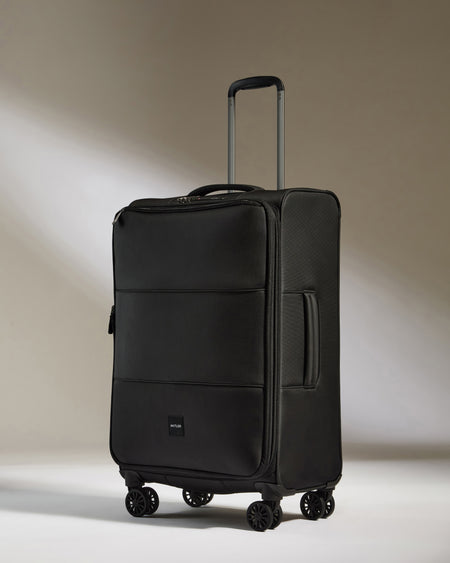 Lightest Carry-on Luggage Set in Black - Soft Stripe