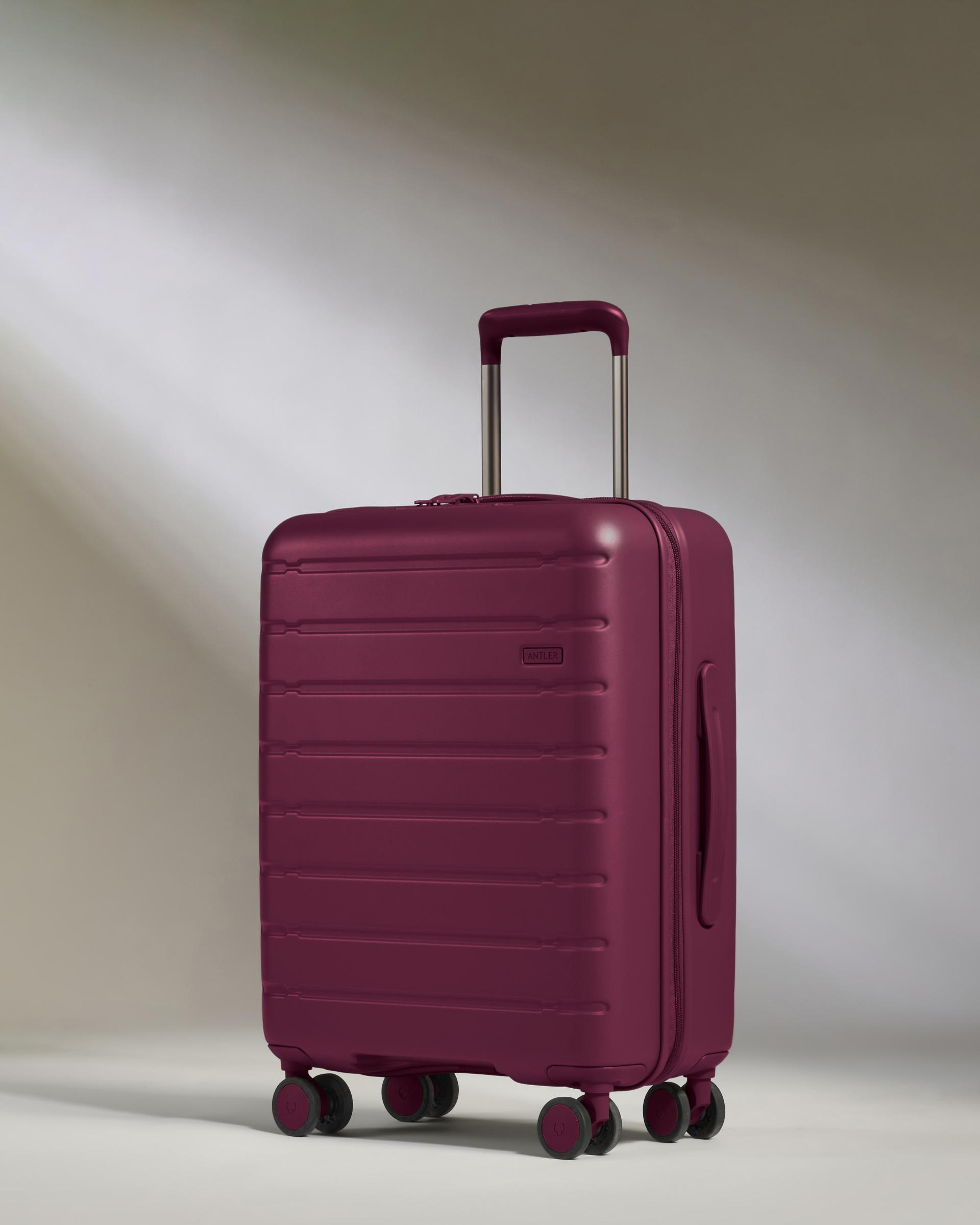 Expandable Carry-on Luggage in Berry Red - Stamford 2.0