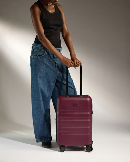 Expandable Carry-on Luggage in Heather Purple - Icon Stripe