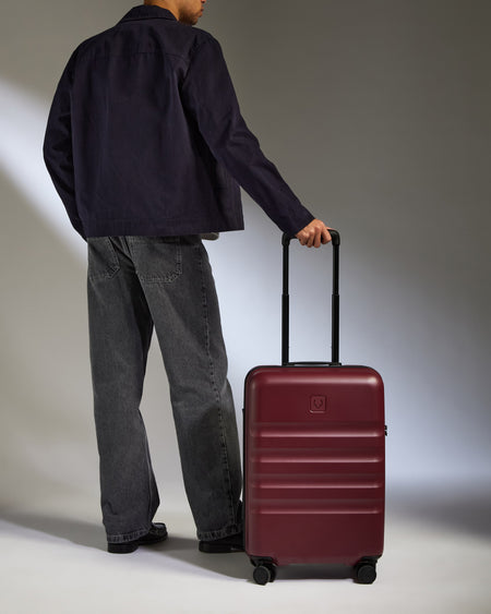 Large Carry-on Luggage in Cedar Red - Icon Stripe