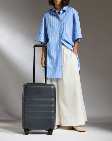 Large Carry-on Luggage in Indigo Blue - Icon Stripe