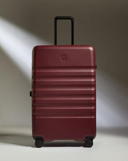 Large Luggage in Cedar Red - Icon Stripe