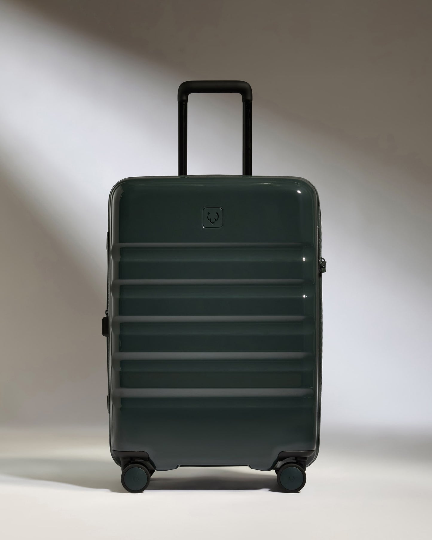 Medium Suitcase in Green Gloss - Icon Stripe