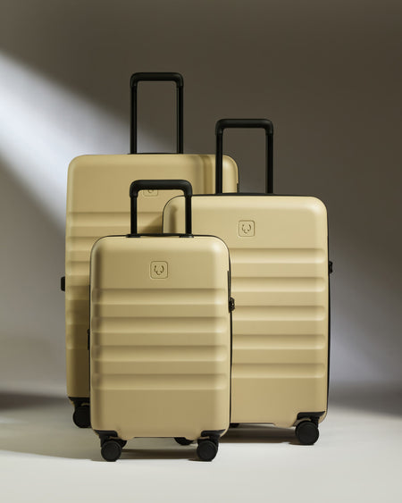 Expandable Carry-on Luggage Set in Dune Yellow - Icon Stripe