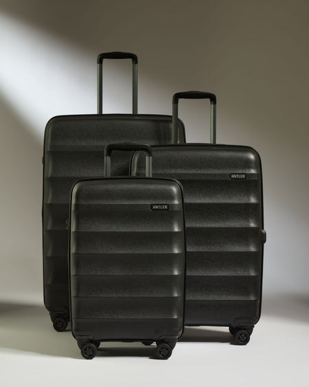 Juno Expandable Carry-on Luggage Set in Black