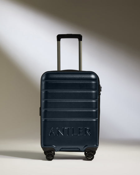 Expandable Carry-on Luggage in Dark Navy - Logo