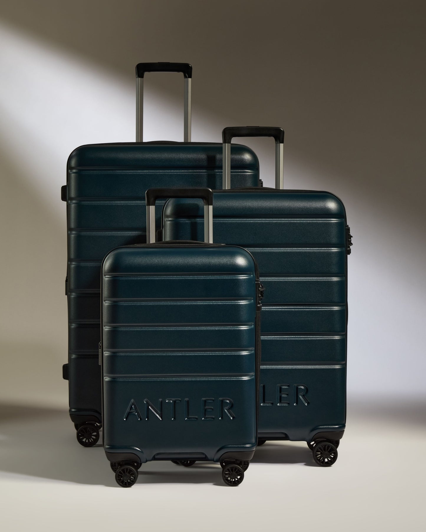 Expandable Carry-on Luggage Set in Midnight Blue - Logo