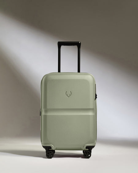 Expandable Carry-on Luggage in Clover Green - Single Stripe