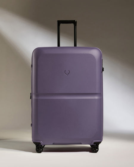 Large Luggage in Thistle Purple - Single Stripe