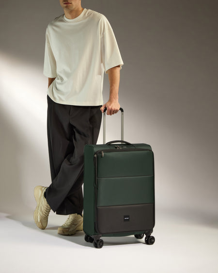 Lightest Medium Suitcase in Antler Green - Soft Stripe