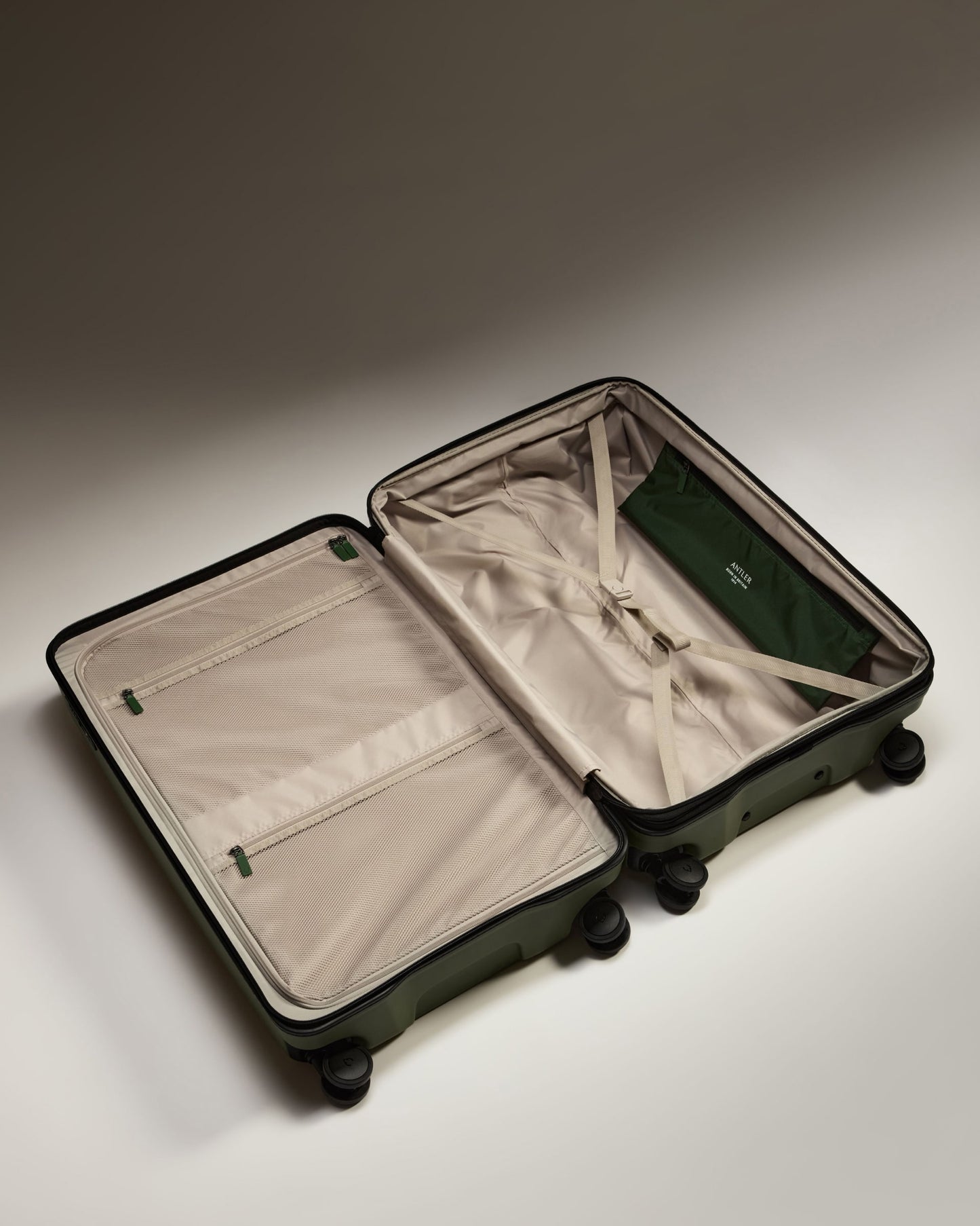 Large Carry-on Luggage Set in Fern Green - Icon Stripe