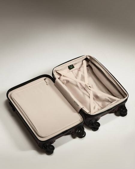 Expandable Carry-on Luggage in Cedar Brown - Logo