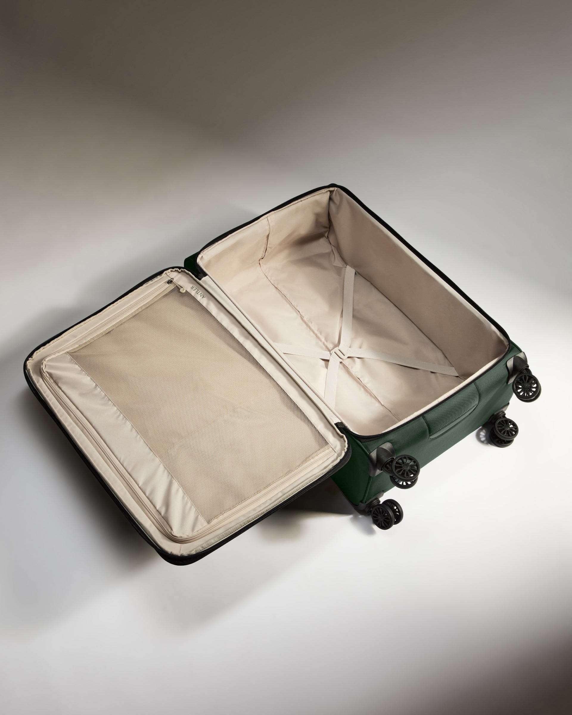 Lightest Large Suitcase in Green Soft Stripe Soft Suitcase Antler Luggage Australia