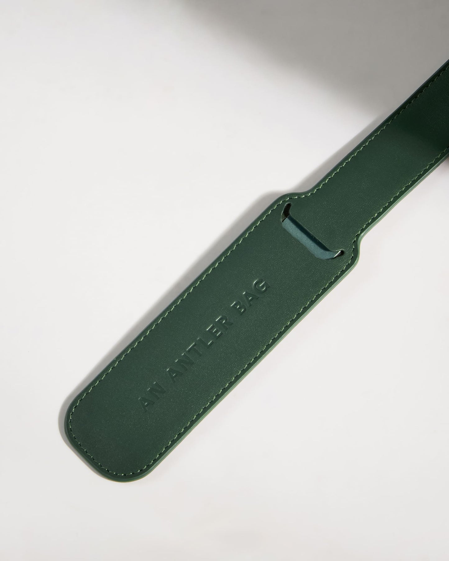 Luggage Tag in Green Leather - 1914 Collection