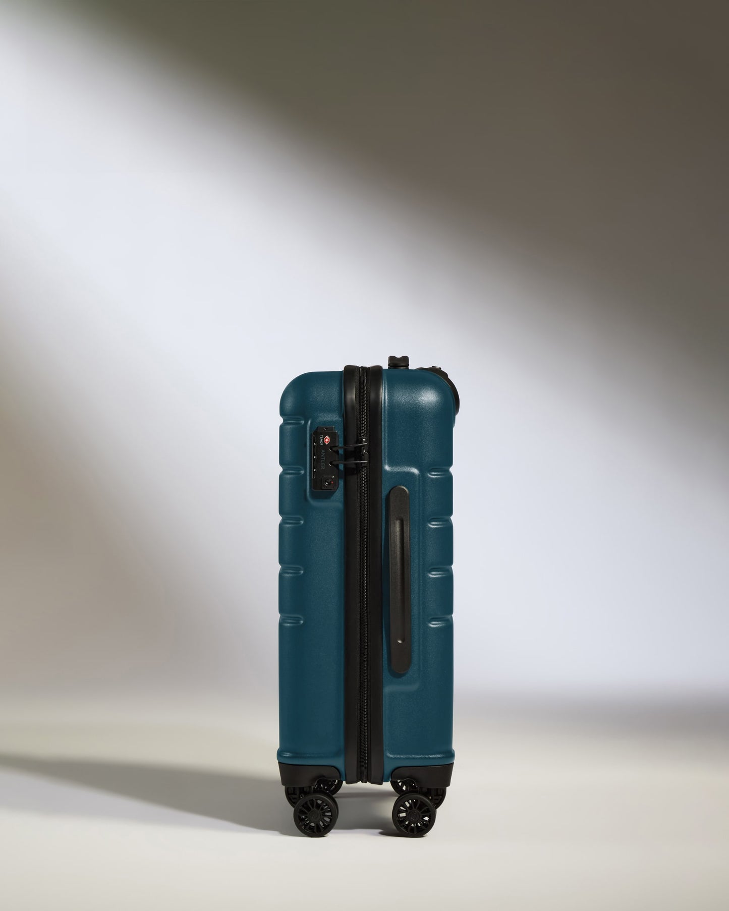 Expandable Carry-on Luggage in Soft Blue - Logo