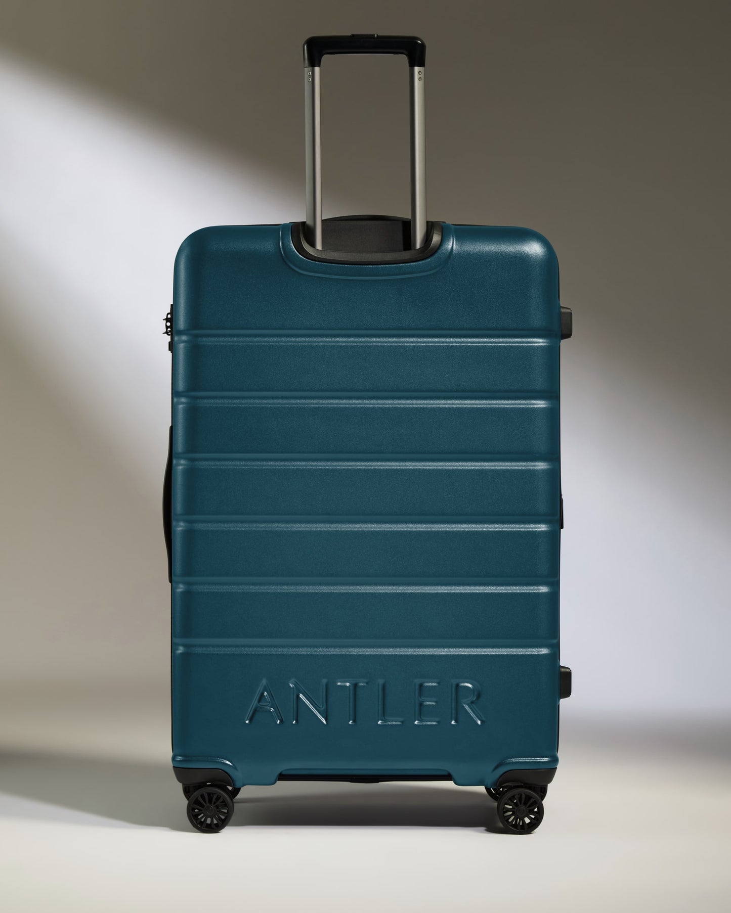 Large Luggage in Soft Blue - Logo