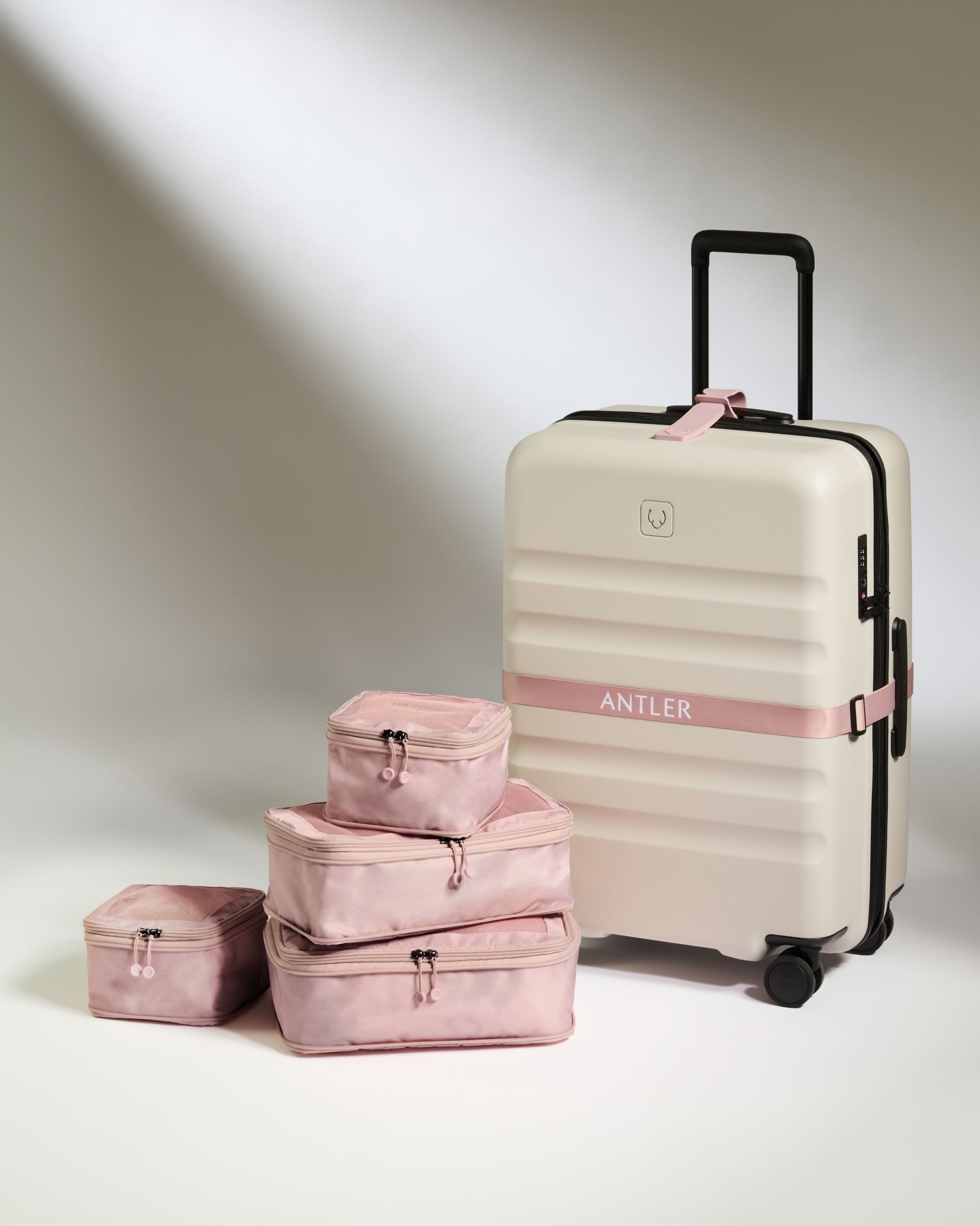 Packing Cubes in Pink Set of 4 Travel Accessories Packing Organiser Antler Luggage Australia