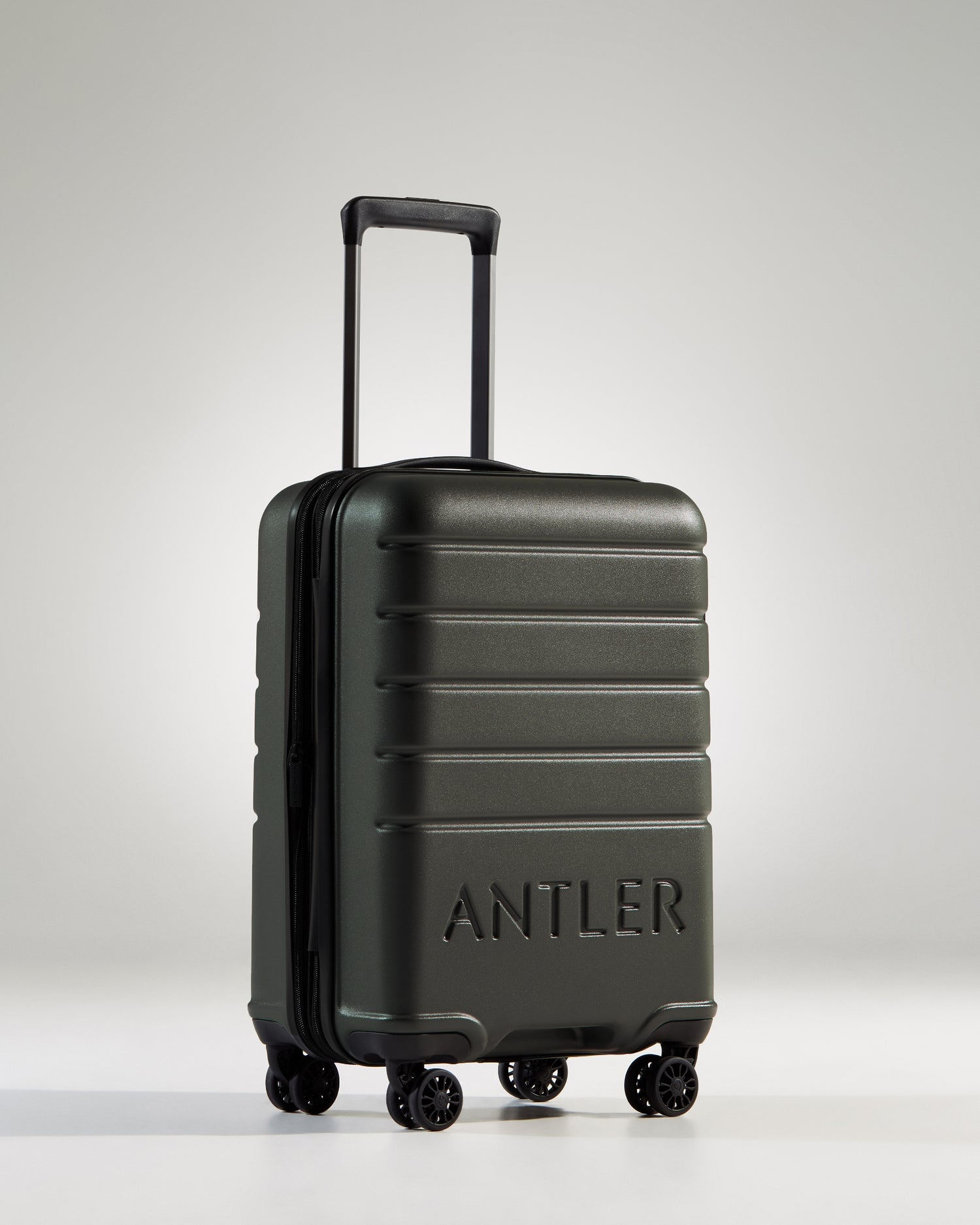 Expandable Carry-on Luggage in Moss Grey - Logo