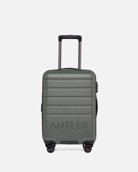 Expandable Carry-on Luggage in Moss Grey - Logo