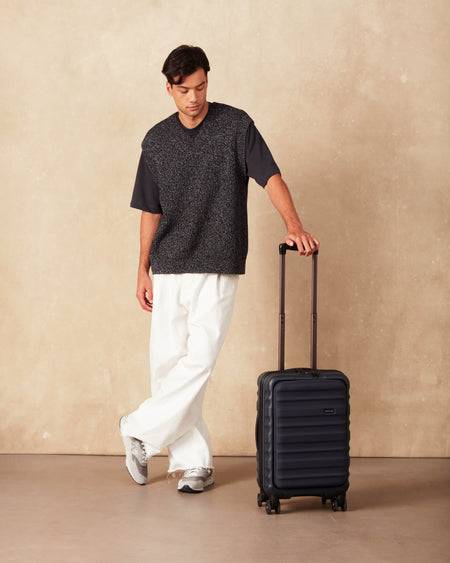 Carry-on with Pocket in Navy - Clifton