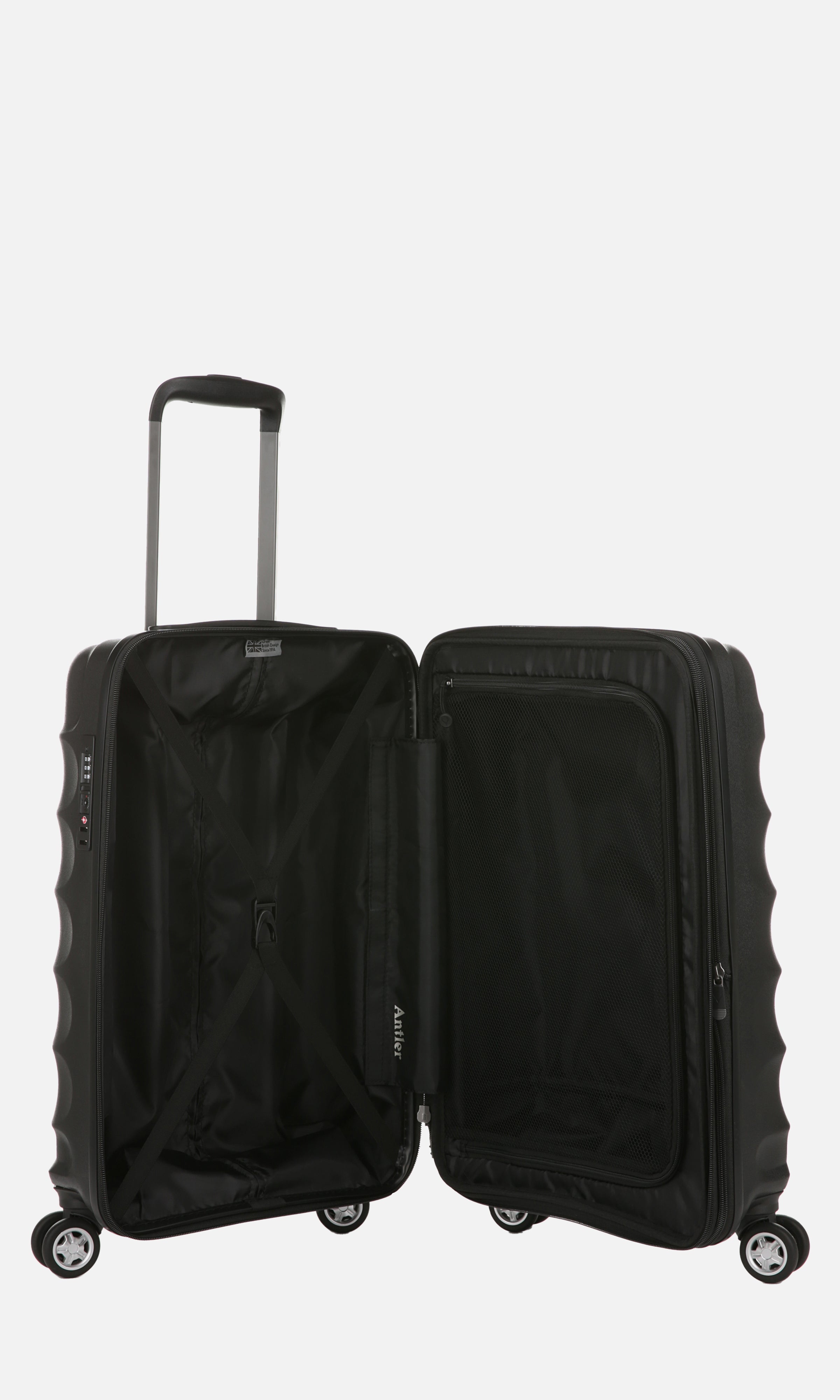 Juno Cabin Suitcase 56x35x25.5cm Black | Hard Suitcase | Antler AU ...