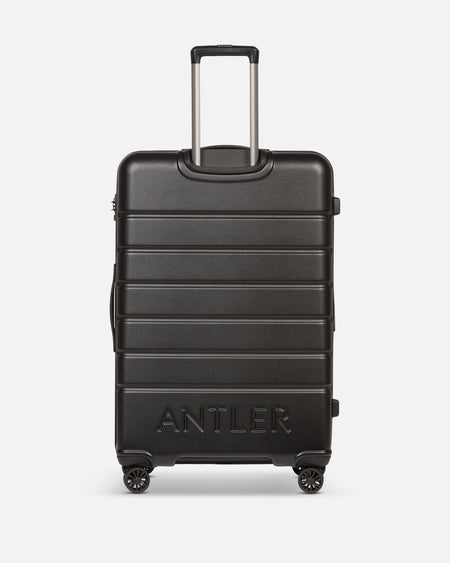 Large Luggage in Black - Logo