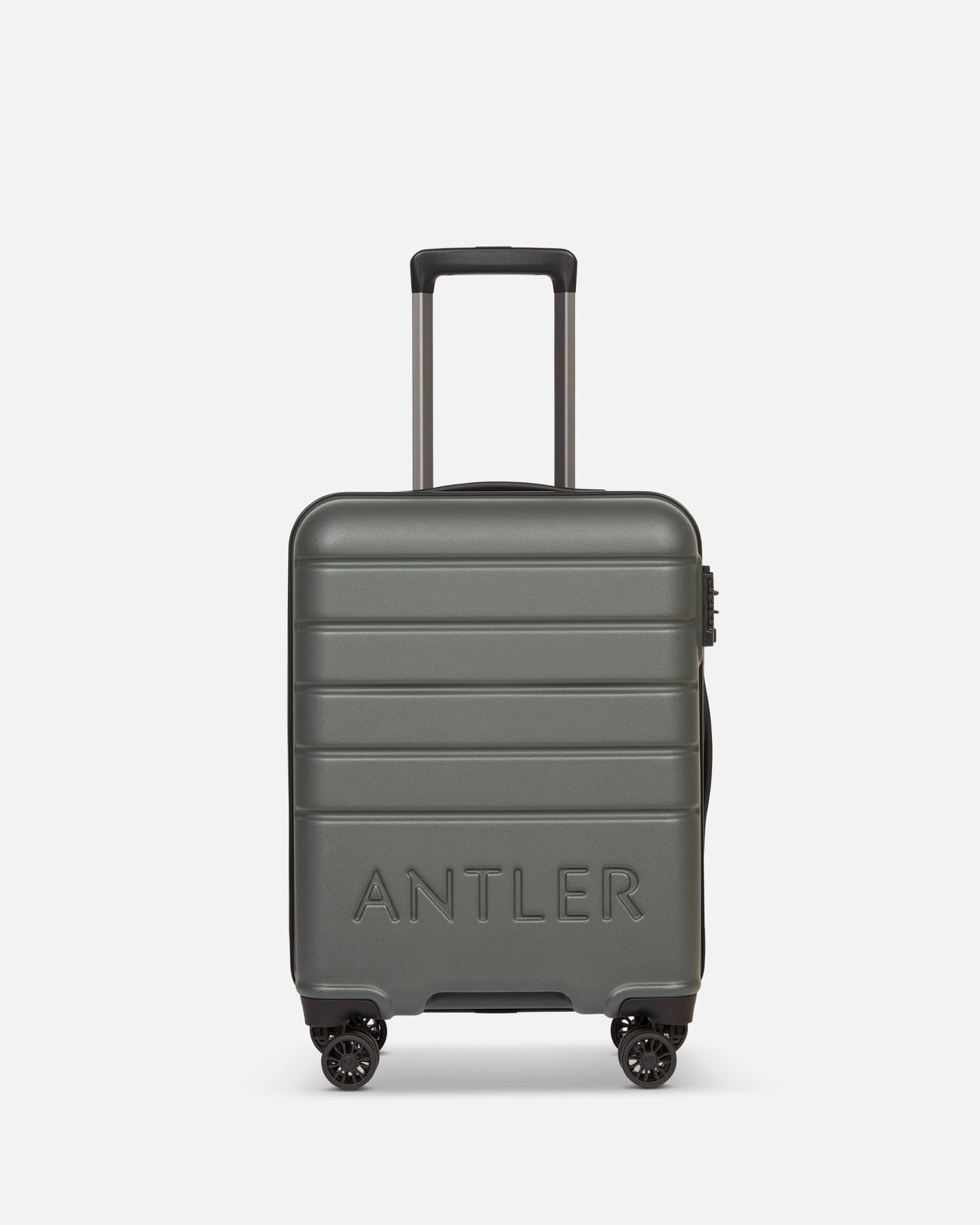 Expandable Carry-on Luggage Set in Moss Grey - Logo