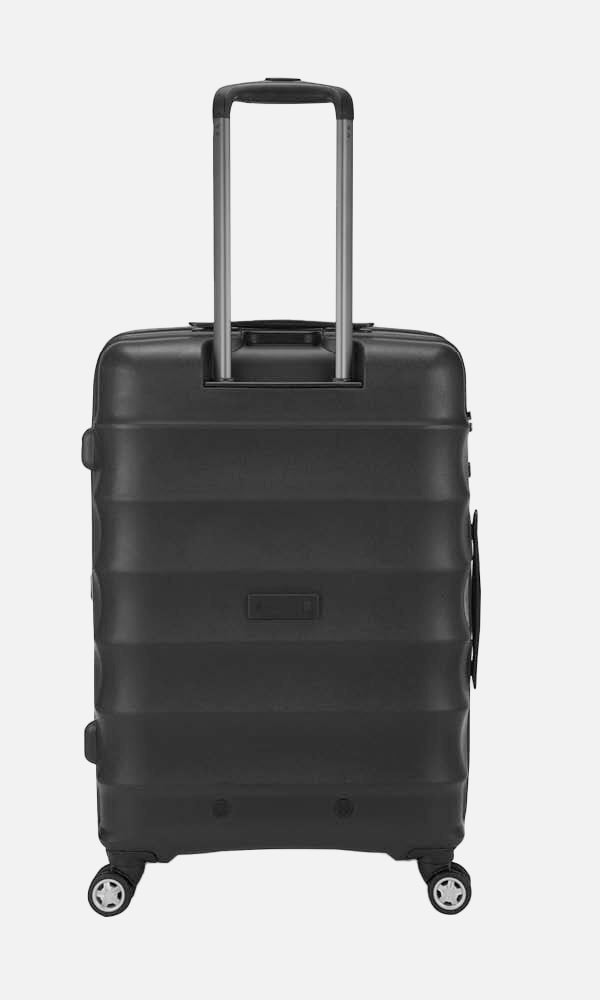 Juno Expandable Carry on Luggage Set in Black Lightweight Hard Shell Suitcase Antler Luggage Australia