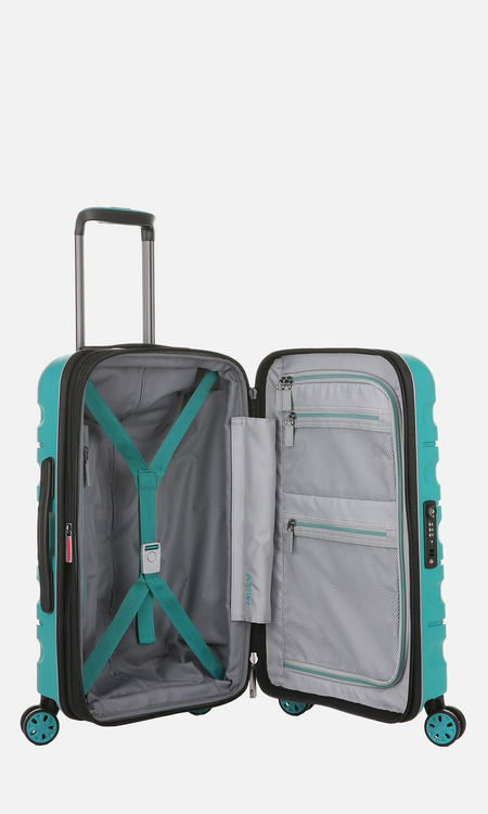 Expandable Carry-on Luggage in Teal - Lincoln