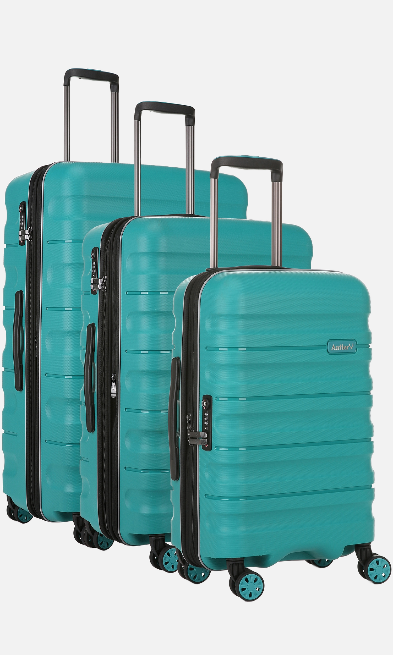 Expandable Carry-on Luggage Set in Teal - Lincoln